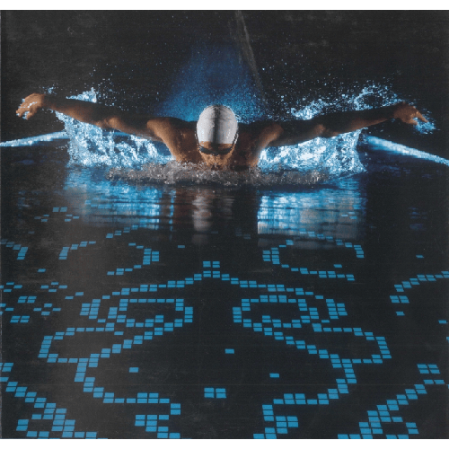 Mosaique piscine bleu phosphorescent 4502 31.6x31.6 cm -   - Echantillon - 1