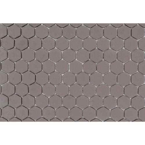 ECHANTILLON (taille variable) de Mosaique Mini tomette hexagonale SADDLE23 25x13mm taupe mat - 1