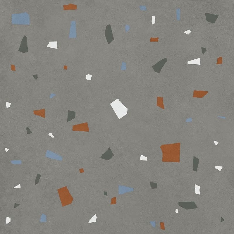 Carreau style granito coloré 80x80 cm NAPPAGE DECOR ANTHRACITE -R10- 1.28m² - 2