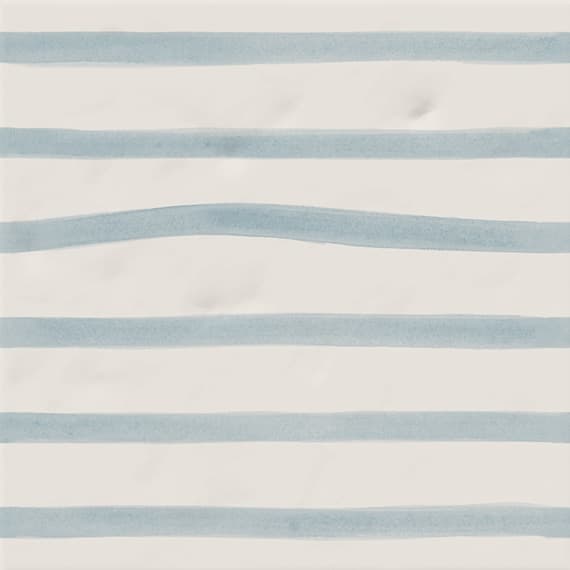Carreau de ciment bleu clair avec des lignes ondulées 20x20 cm