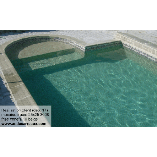 Mosaique piscine antidérapante - Nieve beige ocre orangé 3108 31.6x31.6 cm - 1 m² - 2