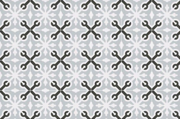 Carrelage imitation ciment croix grise et noire 20x20 cm LLAGOSTERA - 1m² - 3