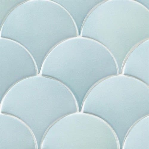 Carrelage uni bleu clair sans motif, taille 12,7X6,2 pour décoration intérieure moderne et épurée