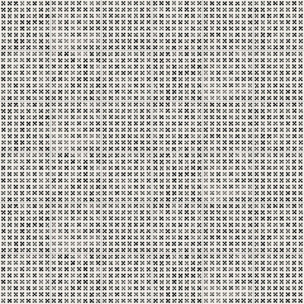 Carrelage imitation ciment décor noir et blanc 20x20 cm VODEVIL PAIX SOMBRA - 1m² - 3