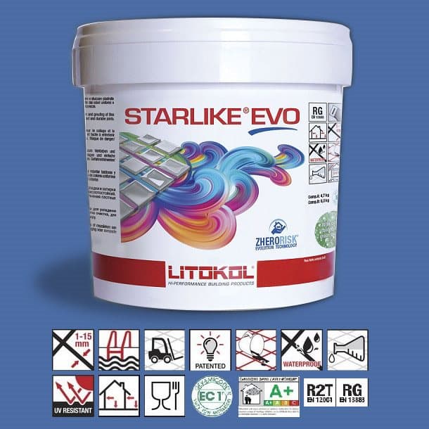 Litokol Starlike EVO Blu Zaffiro C.350 Mortier époxy - 5 kg - 1