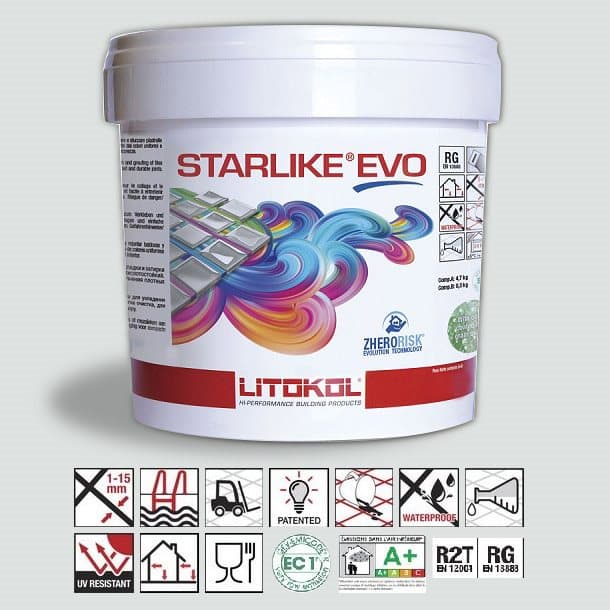 Litokol Starlike EVO Bianco Ghiaccio C.102 Mortier époxy - 5 kg - 1