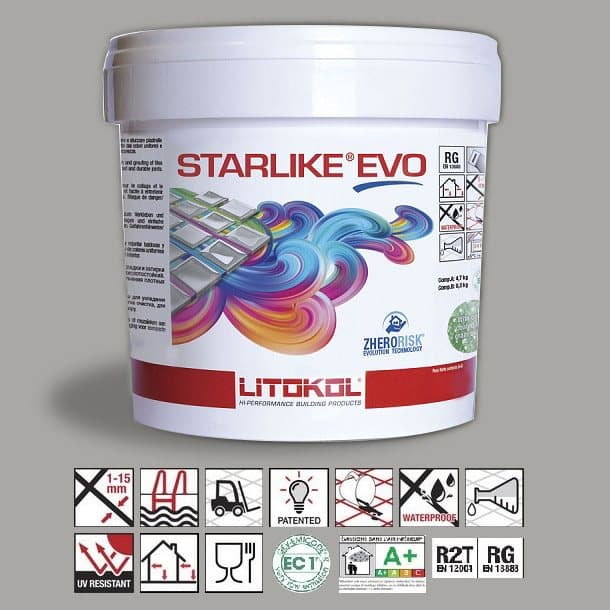 Litokol Starlike EVO Grigio Cemento C.125 Mortier époxy - 5 kg - 1