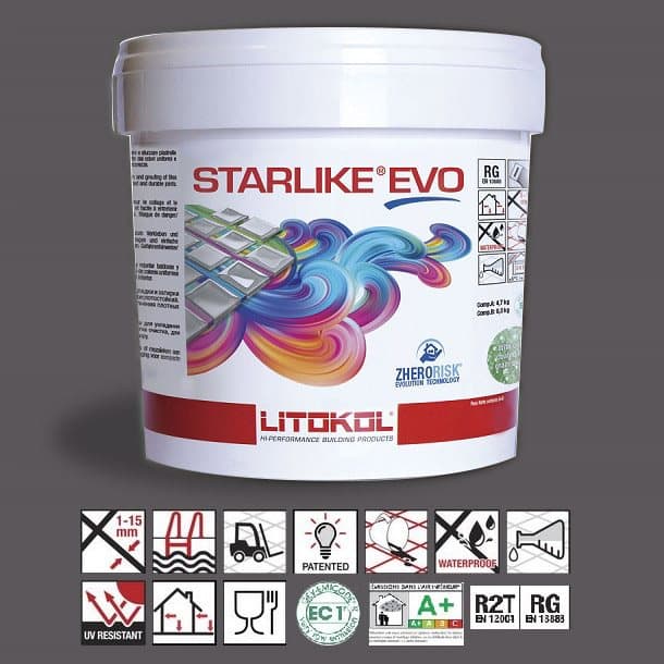 Litokol Starlike EVO Nero Carbonio C.145 Mortier époxy - 5 kg - 1