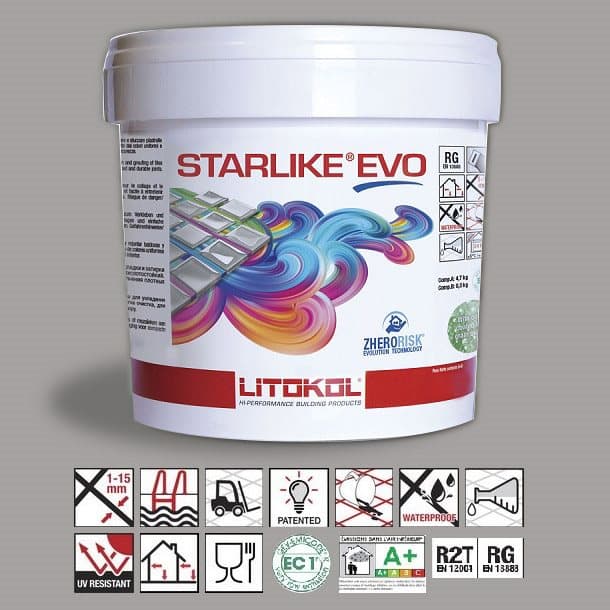 Litokol Starlike EVO Grigio Seta C.115 Mortier époxy - 5 kg - 1