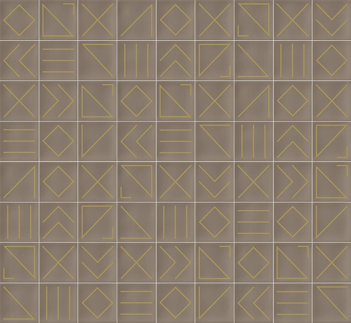Faïence géométrique beige/doré 23x33.5 NAGANO NUEZ - 1m² - 1