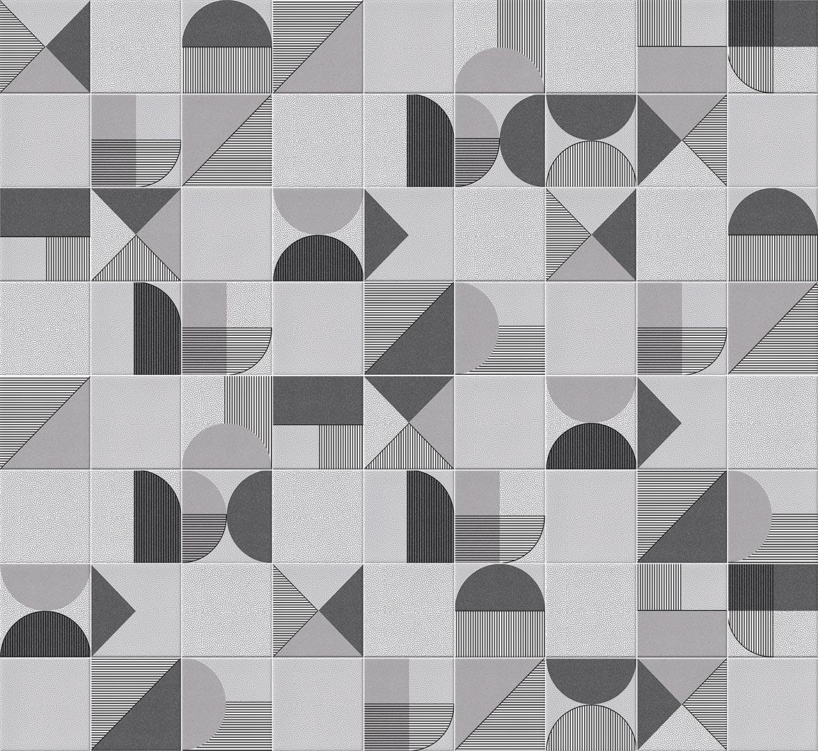 Faïence géométrique grise 23x33.5 cm NAGO MARENGO- 1m² - 1