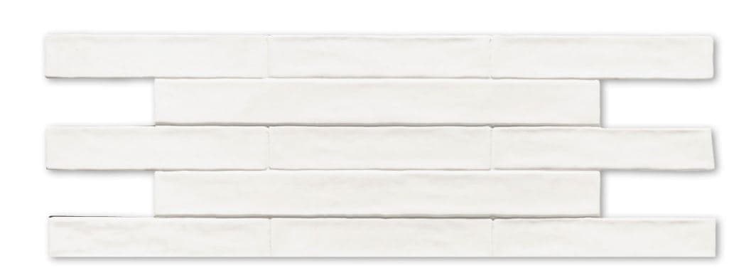 Zellige blanc légèrement nuancé carrelage rectangulaire 5X25