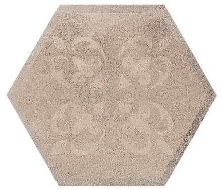 Carrelage hexagonal effet carreaux de ciment TREBBIN BACKSTAGE DECOR BEIGE 25.8X29 - 1 m²