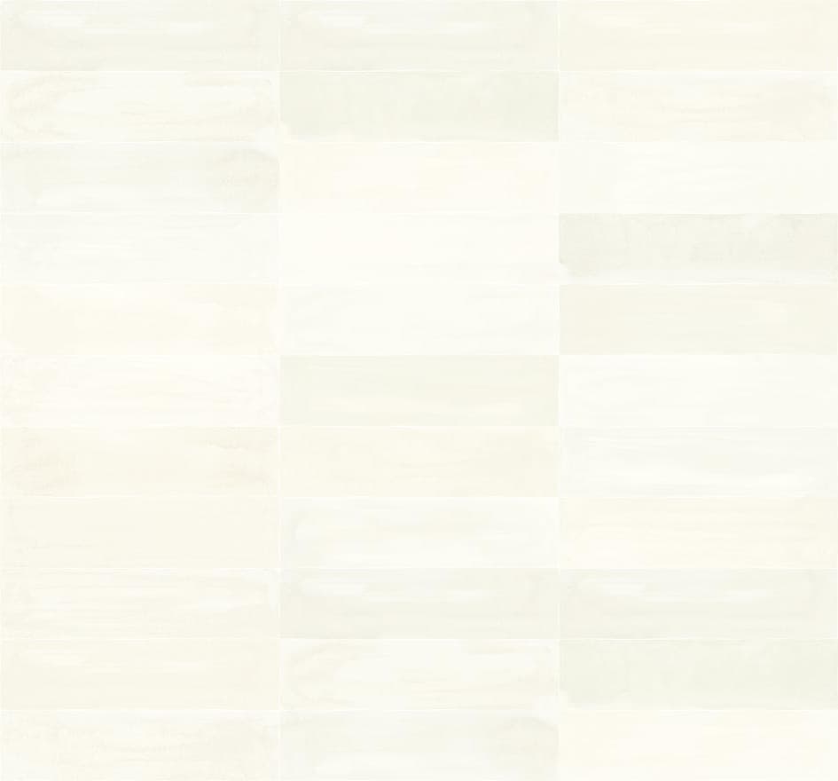 Carrelage Zellige blanc nuances subtiles sans motifs taille 8X31,5