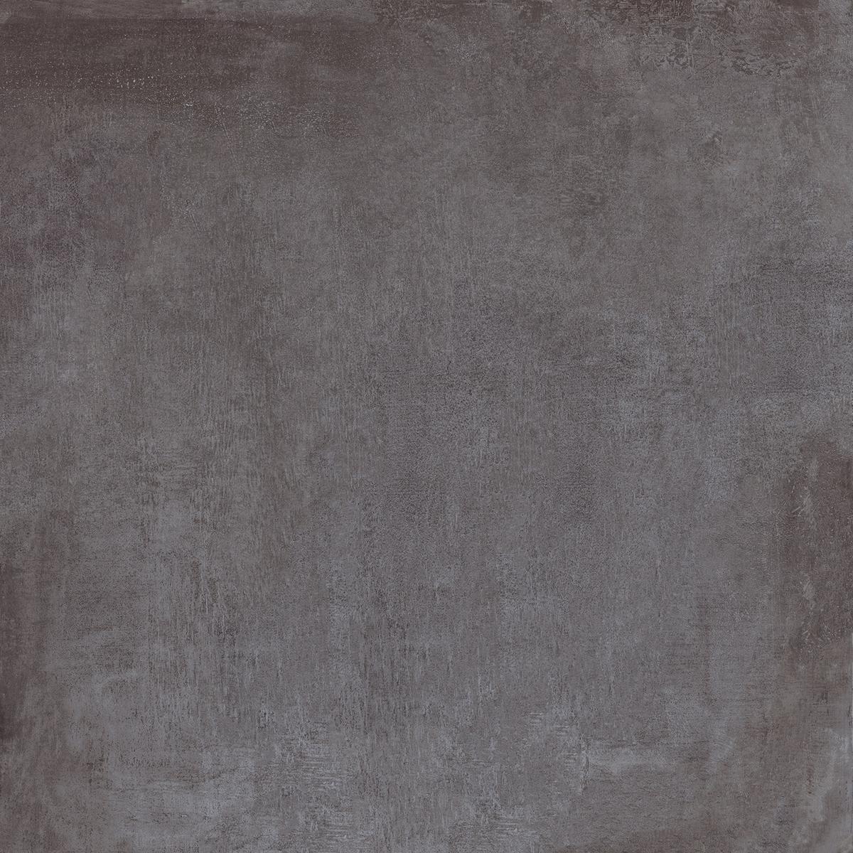 Carrelage effet ciment noir nuancé de gris, texture brossée, taille 60x60 cm