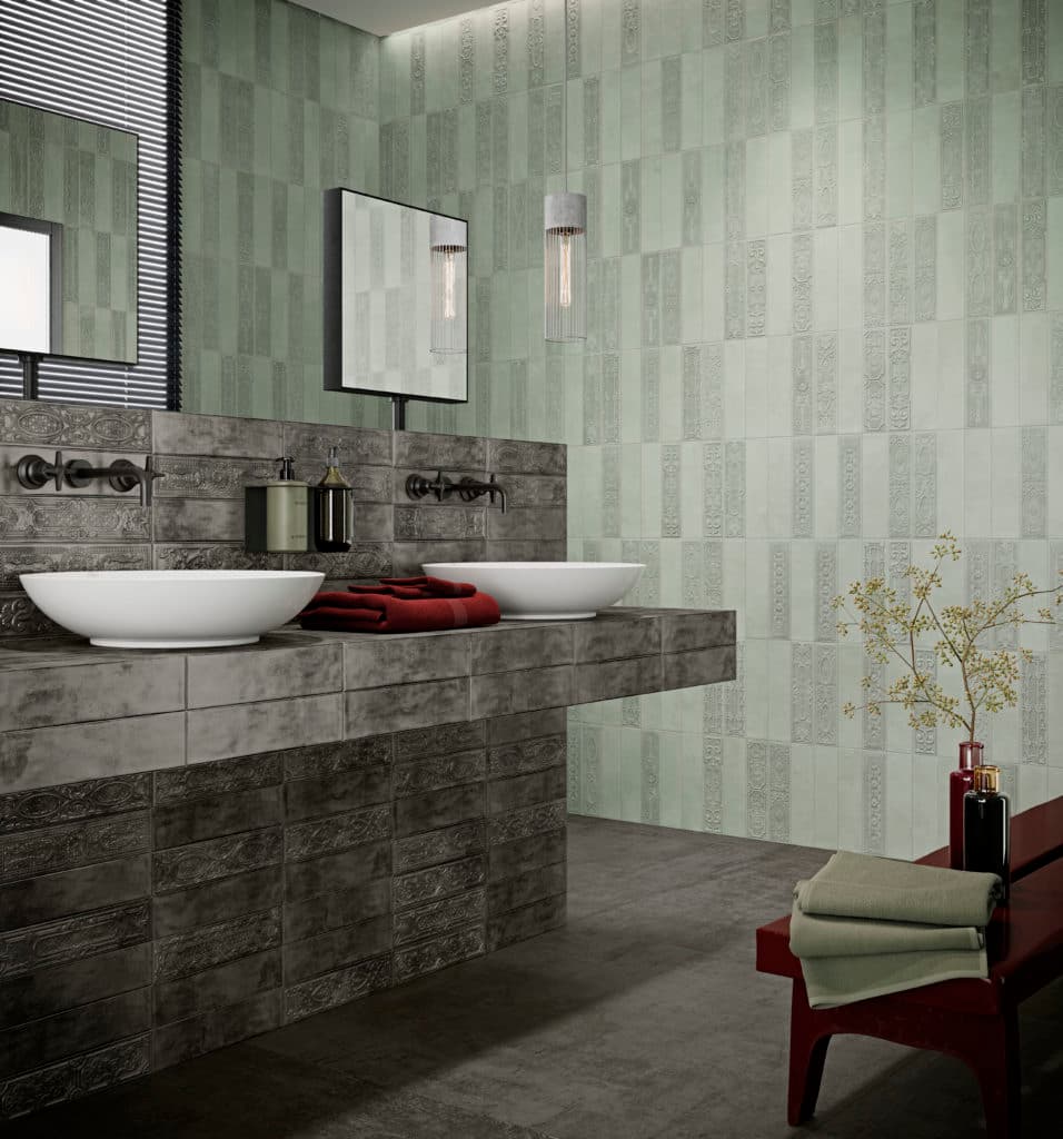 Faience rectangulaire UDINE GREEN 7,4x29,7- 0,92 m²