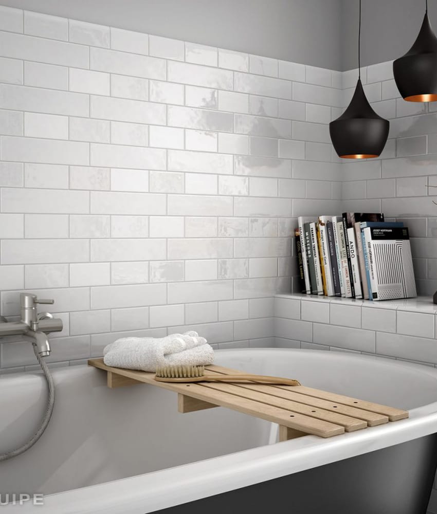 Faience aspect zellige CHANON WHITE MATT 7,5x30 - 1 m²