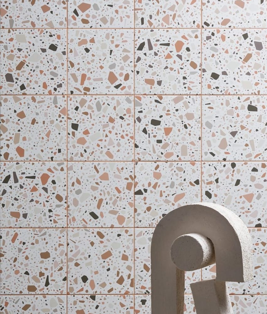 Carrelage aspect terrazzo CANOA BIANCO COTTO 18,6X18,6 - 0,45 m²