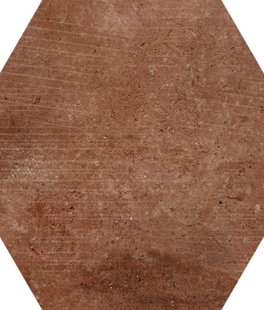 Carrelage couleur terre cuite CALLOT HEX BROWN - 15X17,3 - 0,86 m²