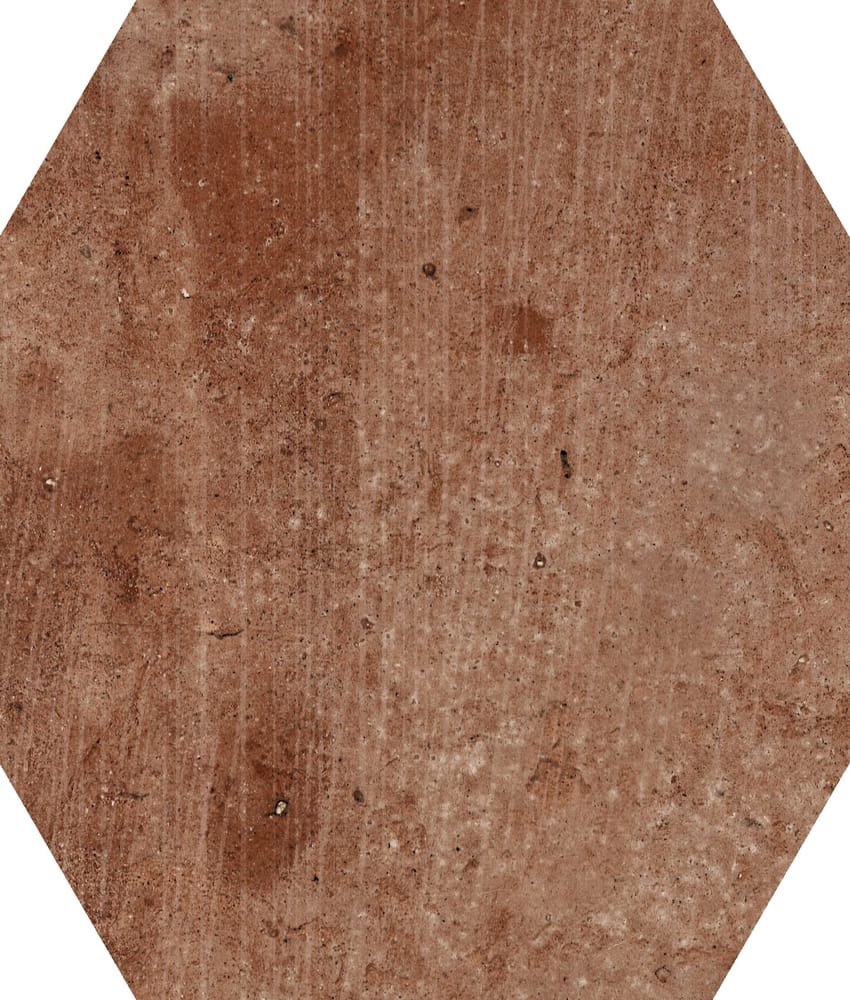 Carrelage couleur terre cuite CALLOT HEX BROWN - 15X17,3 - 0,86 m²