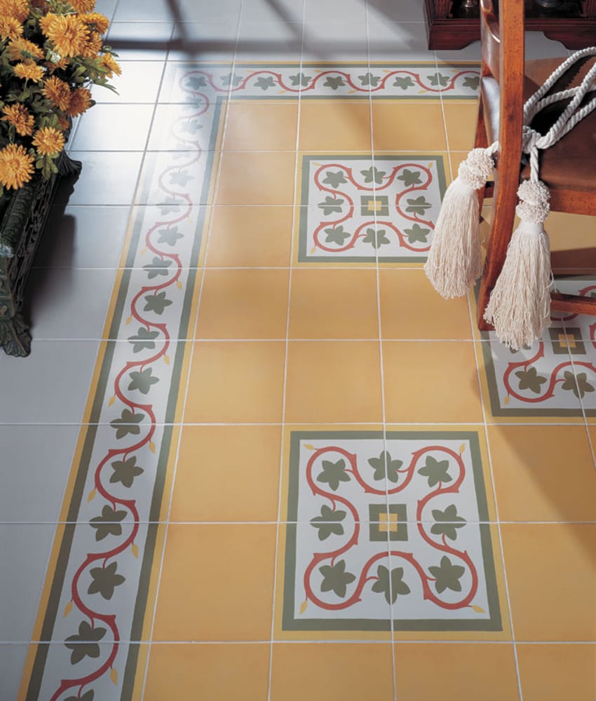 Carrelage interieur pas cher Carrelage imitation ciment frise vigne 20x20 cm GAUDI-2 - 1m² - As de Carreaux