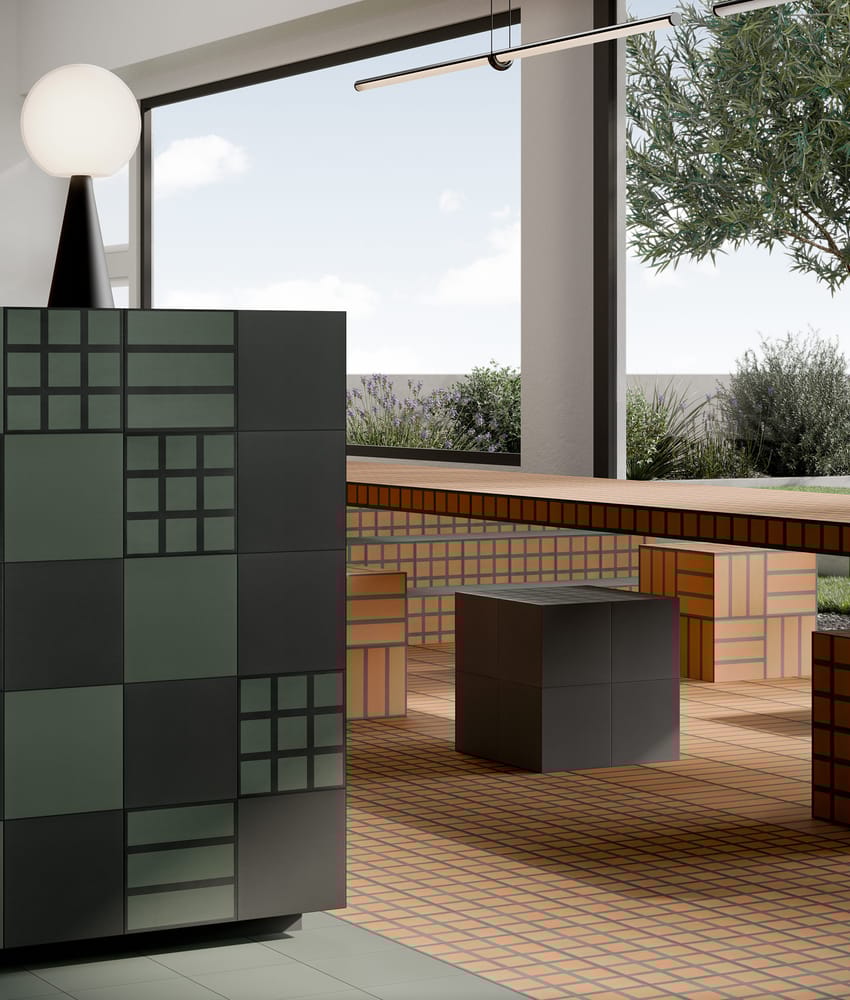 Carrelage uni OPOC3 NERO VERDE 18,6X18,6 - 0,45 m²