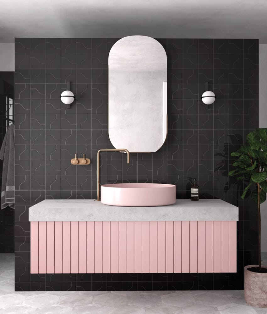 Faience pâte blanche effet vague CANNE BLACK - 8,3X12 - 0,48 m²