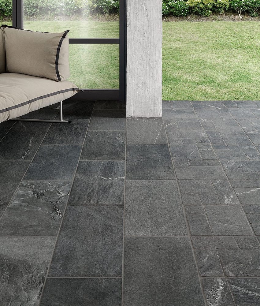 Carrelage grès cérame effet pierre CAIRNS ANTRACITE 30X60 - 1,08m²