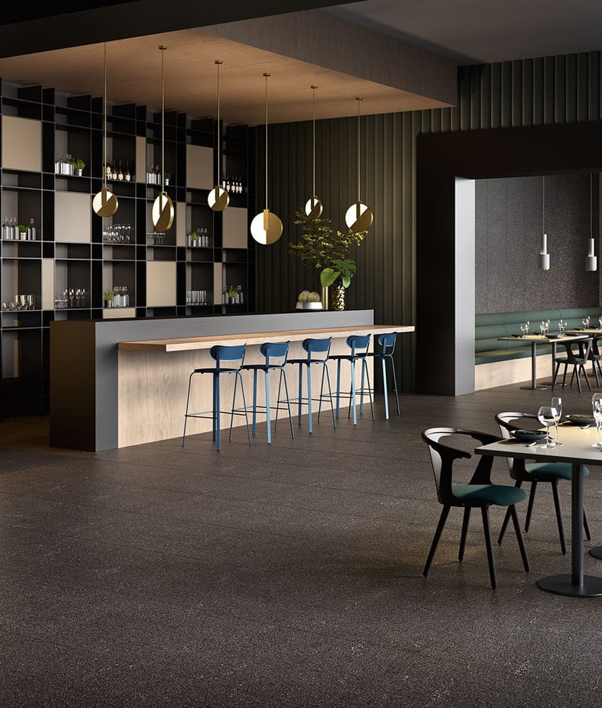 Carrelage grès cérame effet pierre PALMERSTON BLACK 75X149,7 - 1,22m²