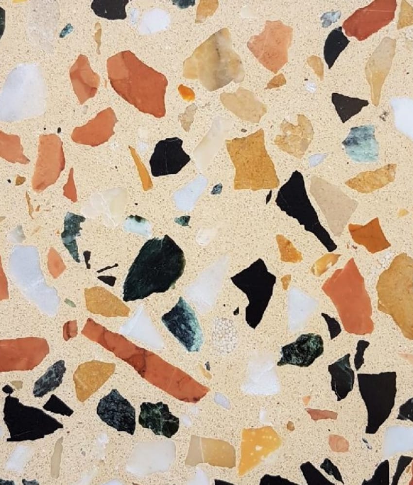 Accueil Carreau terrazzo véritable pleine masse 40x40 cm ref PP02 - 0.80m² - As de Carreaux