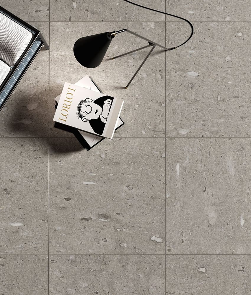 Carrelage brillant grès cérame effet pierre MAITLAND GREY 60X60 - 1,44m²