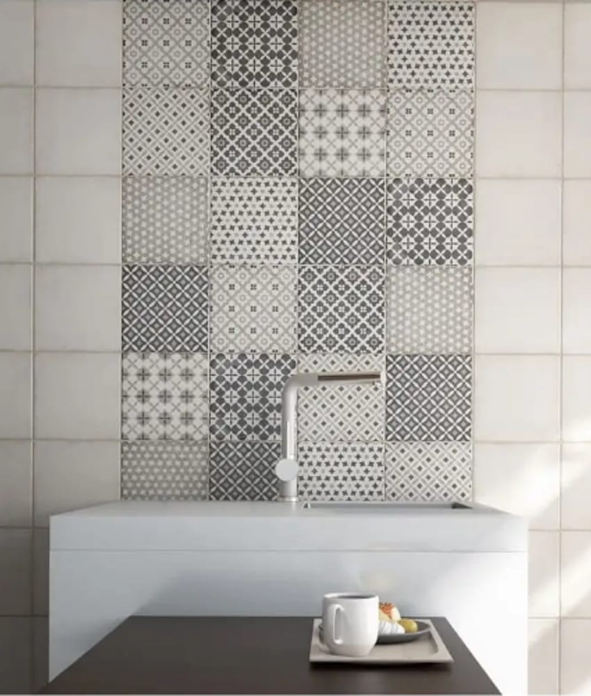 Carrelage aspect ciment BAACH PORCELAIN 15X15- 0,95 m²