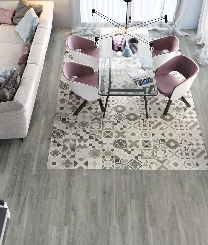 Carrelage imitation parquet rectifié vieilli mat 20x120 BELFAST ASH R10 - 1.20 m²