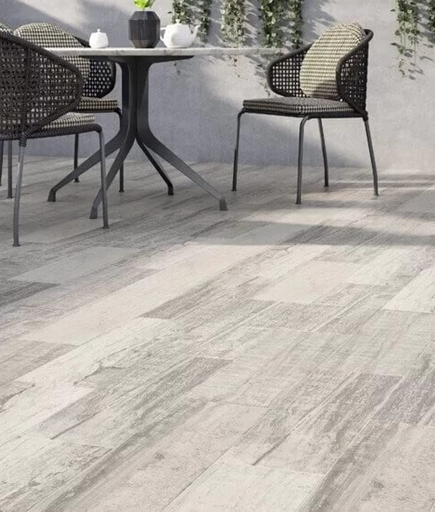 Carrelage imitation parquet vieilli ORIGEN GRIS - 20.2x66.2CM - R9 - 1.20 m²
