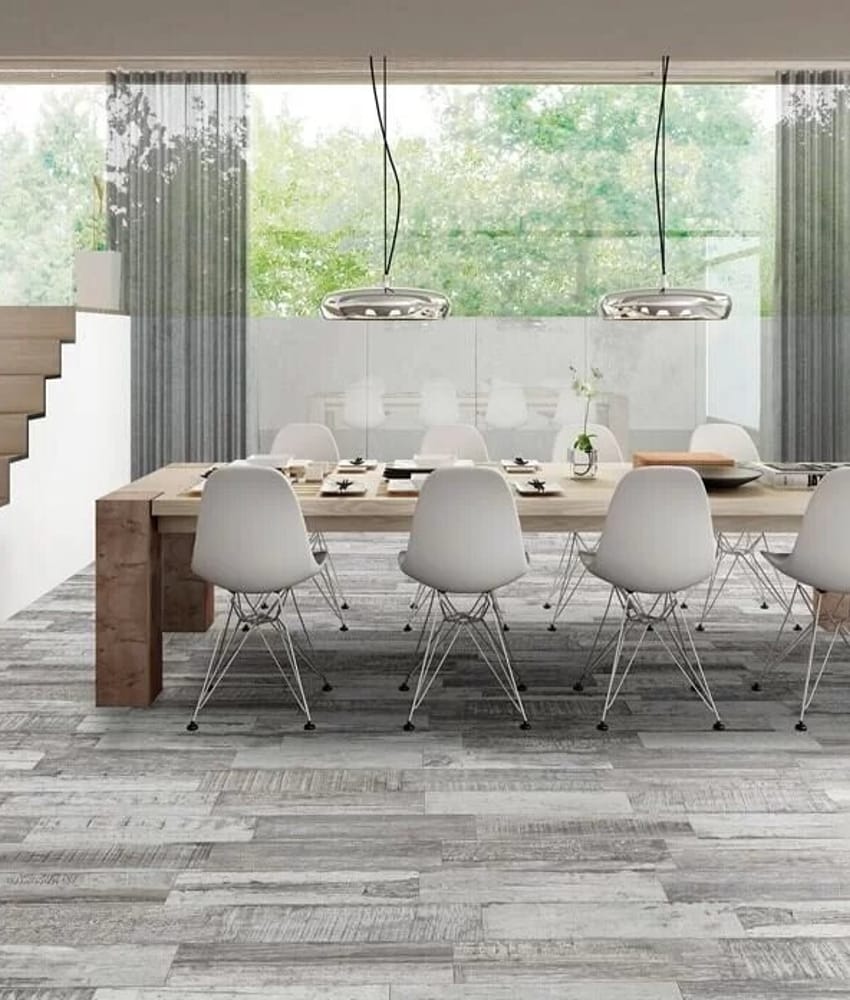 Carrelage imitation parquet vieilli ORIGEN GRIS - 20.2x66.2CM - R9 - 1.20 m²