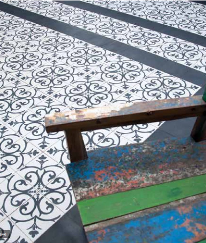 Carrelage effet carreau de ciment REYKJAVIK BLEU - 20X20 - 0,64 m²