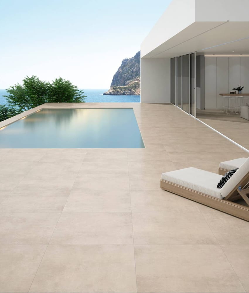 Carrelage effet pierre FRAME MARFIL - 100X100 - 2 m²