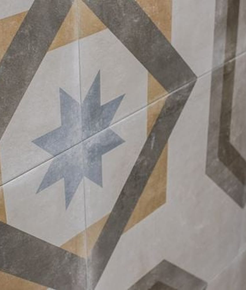 Carreaux de ciment imitation Carrelage imitation carreau de ciment ancien décor Grès Cérame 60x60 cm CELENO - 1 - As de Carreaux