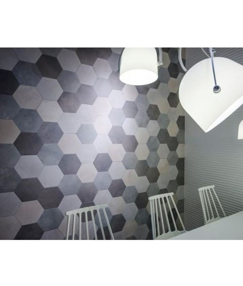 Tomettes, hexagones Carrelage hexagonal tomette blanche vieillie 23x26.6cm RIFT Blanche - 0.504m² - As de Carreaux