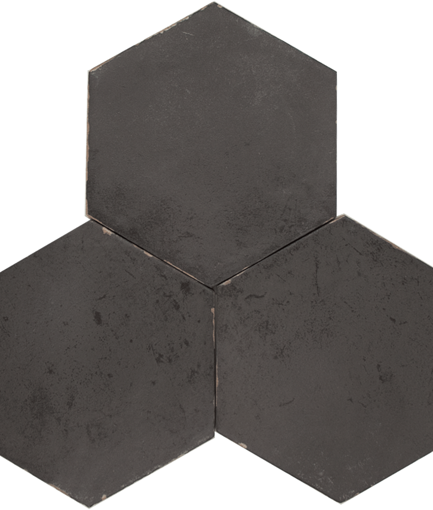 Carrelage tomette 14x16 cm CAMBRIDGE NERO - 0.50 m²