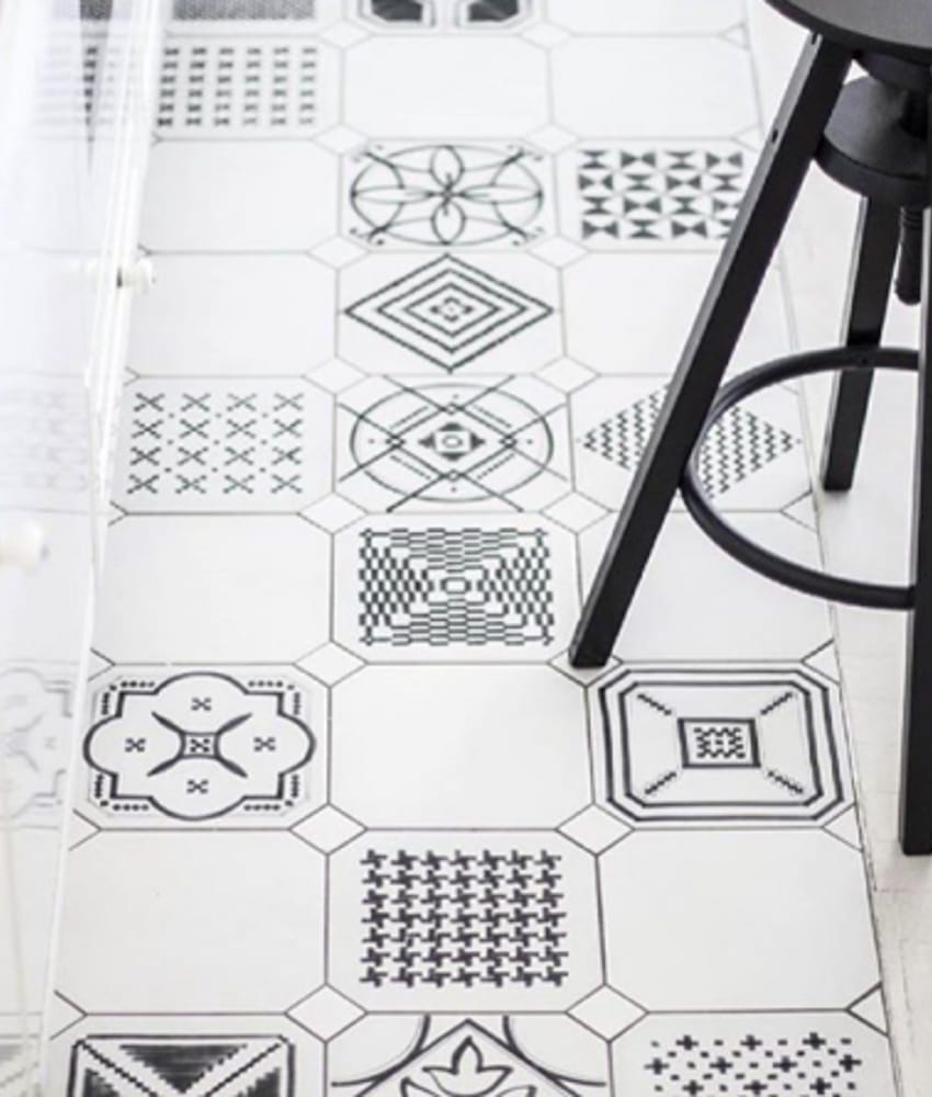 Carrelage cabochons Carrelage octogonal décoré 20x20 mat et cabochons VARIETTE - 1m² - As de Carreaux