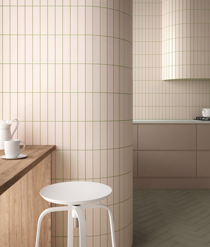 Carrelage mural uni et coloré CALO BEIGE PALE - 5X20 - 0,5 m²
