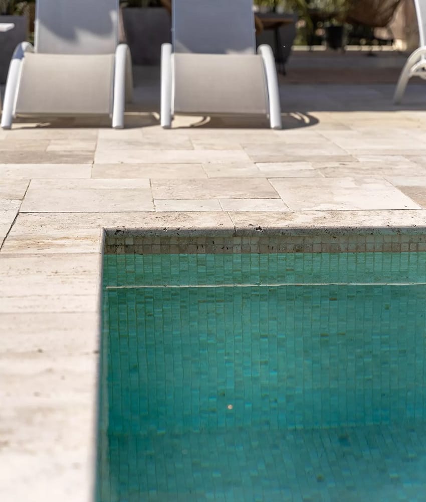 Carrelage pierre naturelle TRAVERTIN LIGHT MIX 40x60 cm 1er choix EP.12MM - 0.24 m²