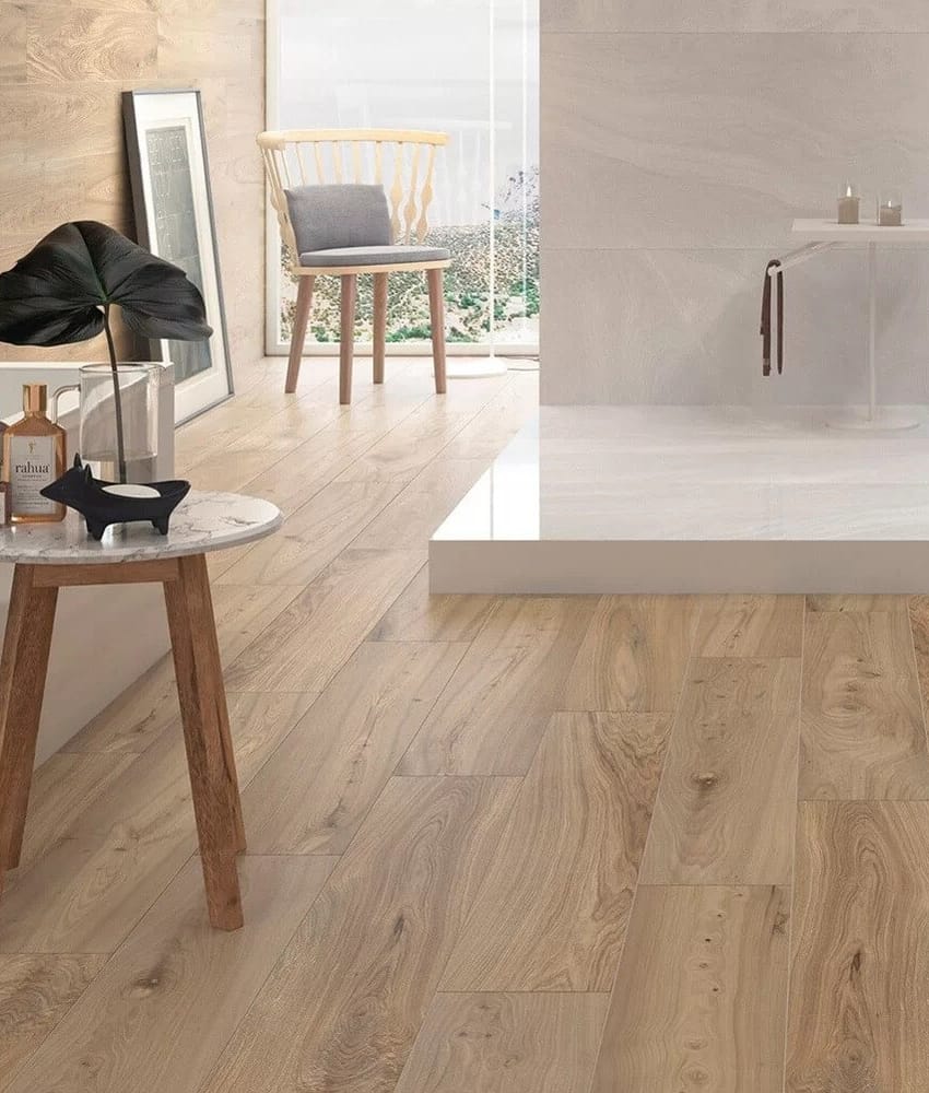 Carrelage imitation parquet vieilli OREGON NATURAL - 15X90 CM - R9 - 1.08 m² - As de Carreaux