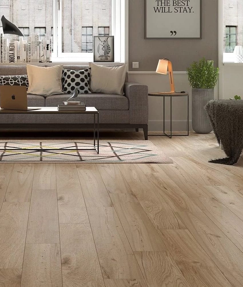 Carrelage imitation parquet vieilli OREGON NATURAL - 15X90 CM - R9 - 1.08 m² - As de Carreaux
