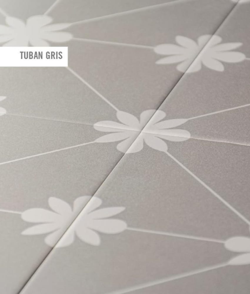 Carrelage imitation ciment  TUBAN GRIS - 20x20 - 1 m²