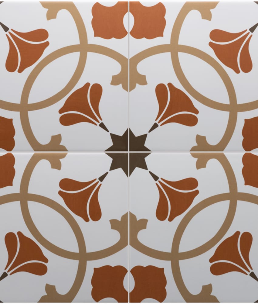 Carrelage effet carreau ciment  RIZOLI AUSTIN 20X20 - 1 m²