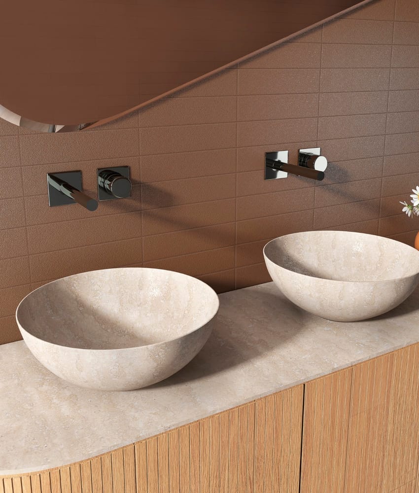 Carrelage uni TIERRA PEACH GLOSS 6x25 cm