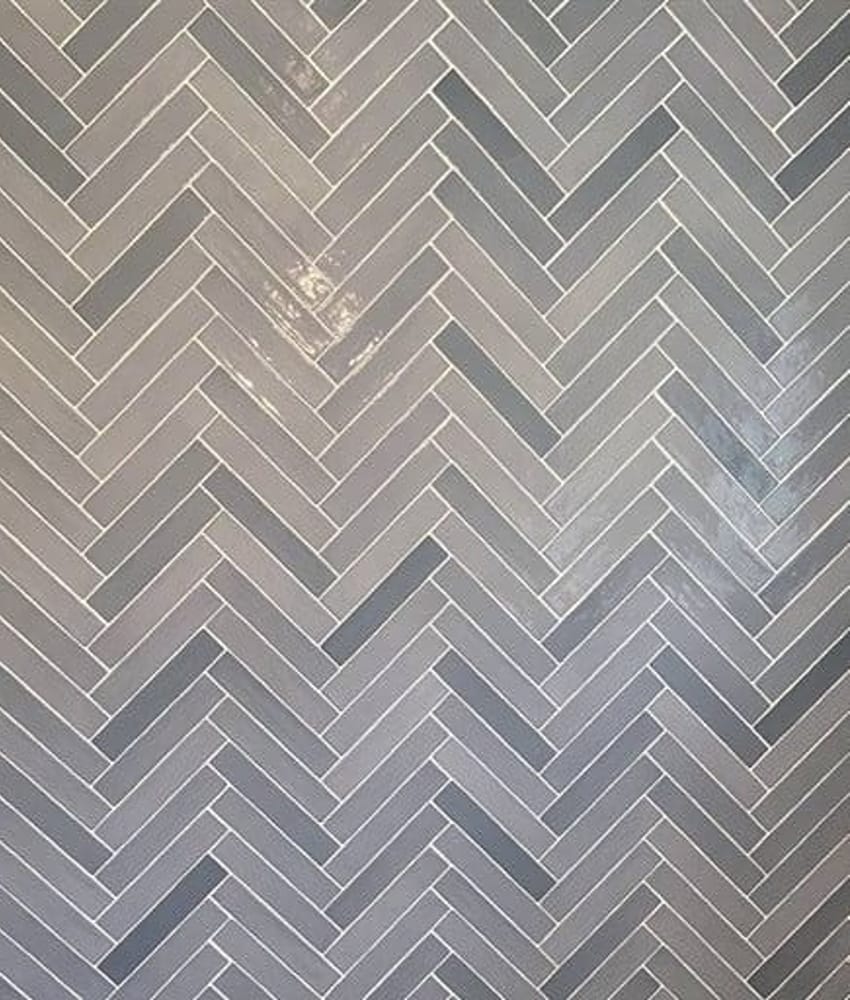 Chevron effet zellige turquoise nuancé 5x25 cm PIASTRELLA ACQUA - 1.2m²