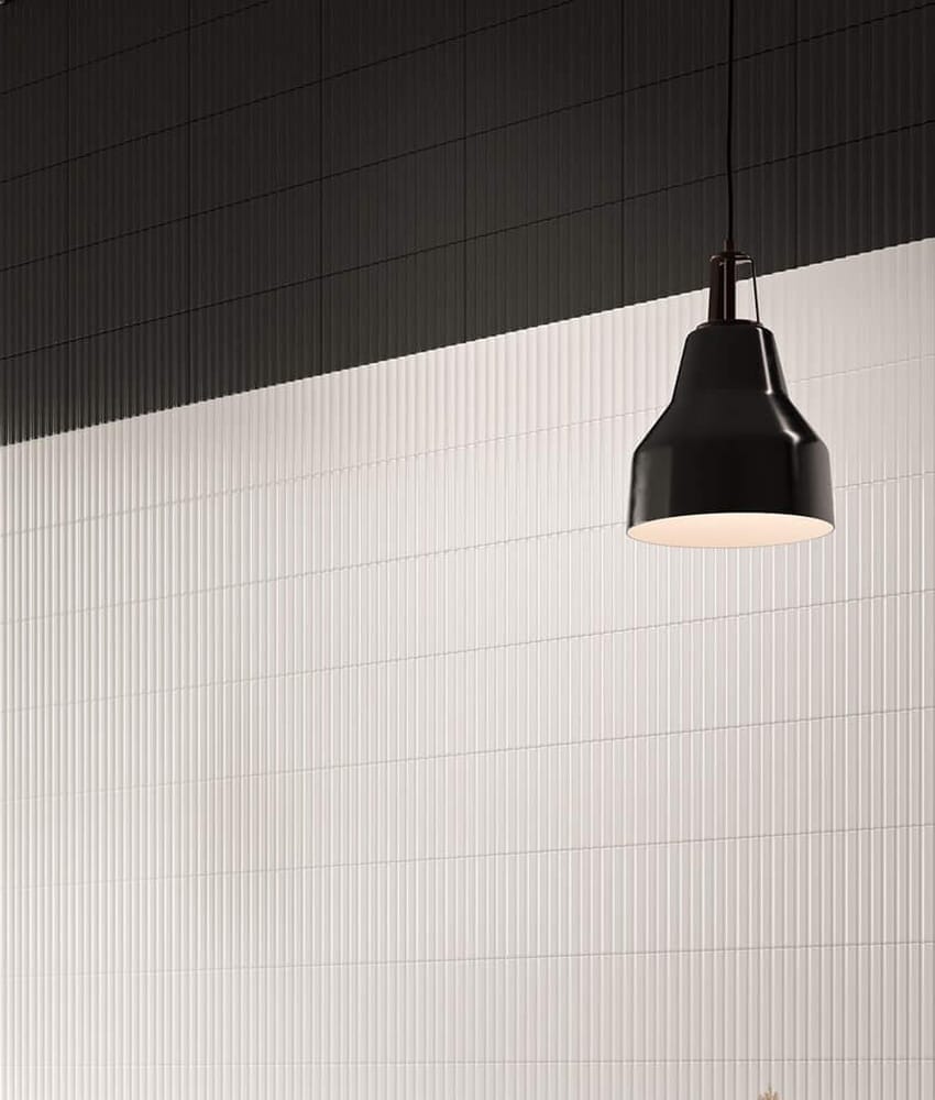 Carrelage Relief PISE GLOSSY BLACK 15x30 cm